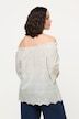 Carmenbluse, schulterfrei, A-Linie, Spitze, Halbarm