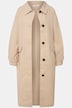 trenchcoat, oversized, grote kraag, afgeronde zoom