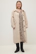 trenchcoat, oversized, grote kraag, afgeronde zoom