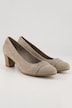 Zapato de tacón, Jana Shoes, aspecto de cuero, pedrería, ancho H