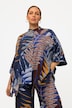 Bluse, bedruckt, Oversized, Rundhals, Halbarm