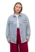 Džínová bunda, oversize, límeček, 4 kapsy, dlouhé rukávy