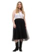 Tylová sukně, A střih, dvojitá síťovina, trpytivá, elastický pas
