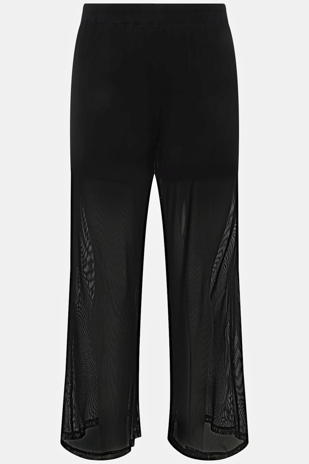 Stora storlekar Mesh-byxor, Dam, svart, storlek: 58/60, Bomull/Polyester/Elastan, Ulla Popken