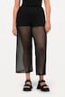 Pantalon en tulle transparent. Taille élastique, jambe large.
