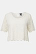 Braut-Top, Spitze, A-Linie, Rundhals, Halbarm