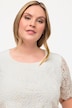Braut-Top, Spitze, A-Linie, Rundhals, Halbarm
