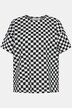 T-Shirt, oversized, Schachbrett Print