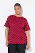 T-shirt, oversized, schaakbord-print, ronde hals, korte mouwen