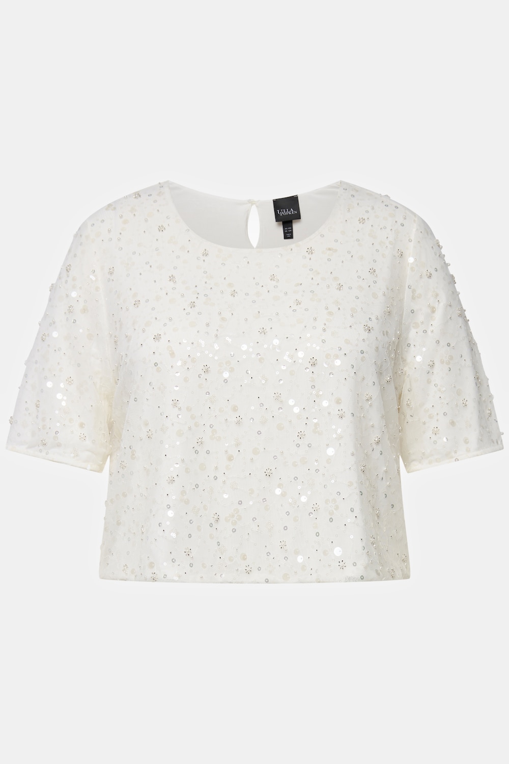 Stora storlekar Brudtopp, Dam, vit, storlek: 42/44, Polyester/Viskos, Ulla Popken
