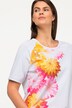 T-Shirt, Blüten, Oversized, Saumband, Rundhals, Halbarm