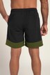swim shorts, elasticated waistband, two colours
