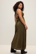 Jersey-Wickelkleid, Maxilänge, Rock in A-Line, ärmellos