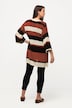 Strickjacke, Streifen, A-Linie, offene Form, 3/4-Arm