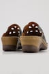 Josef Seibel, Leder-Clogs, gesteppte Aussparung, Blockabsatz, Weite H
