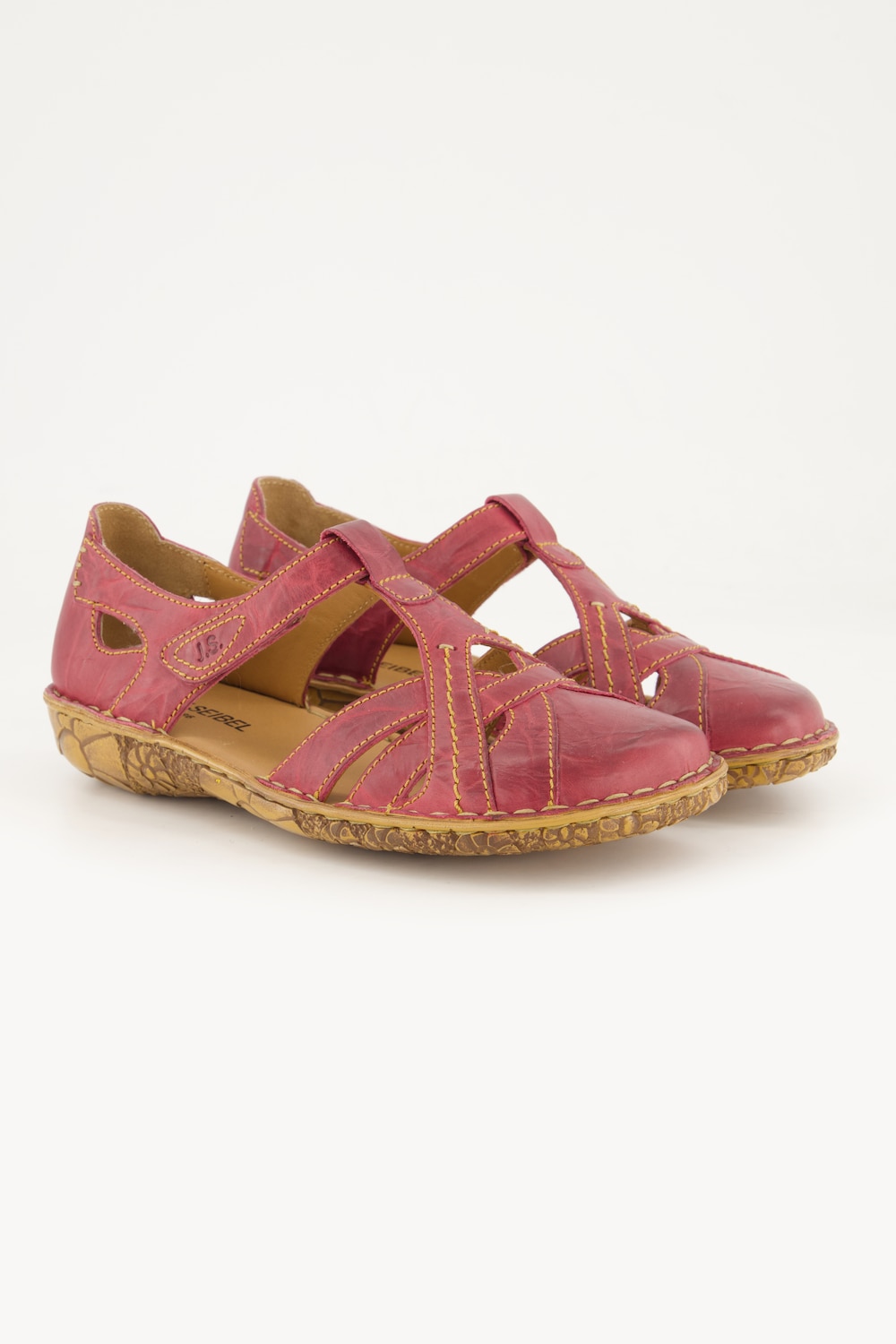 Josef Seibel Leder-Sandalen, Damen, rot, Größe: 44, Leder, Ulla Popken