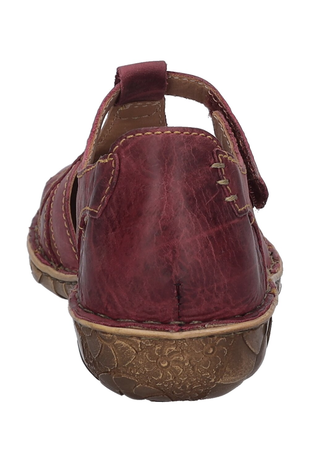 Stora storlekar Josef Seibel Skinnsandaler med kardborreband, Dam, röd, storlek: 42, Läder, Ulla Popken
