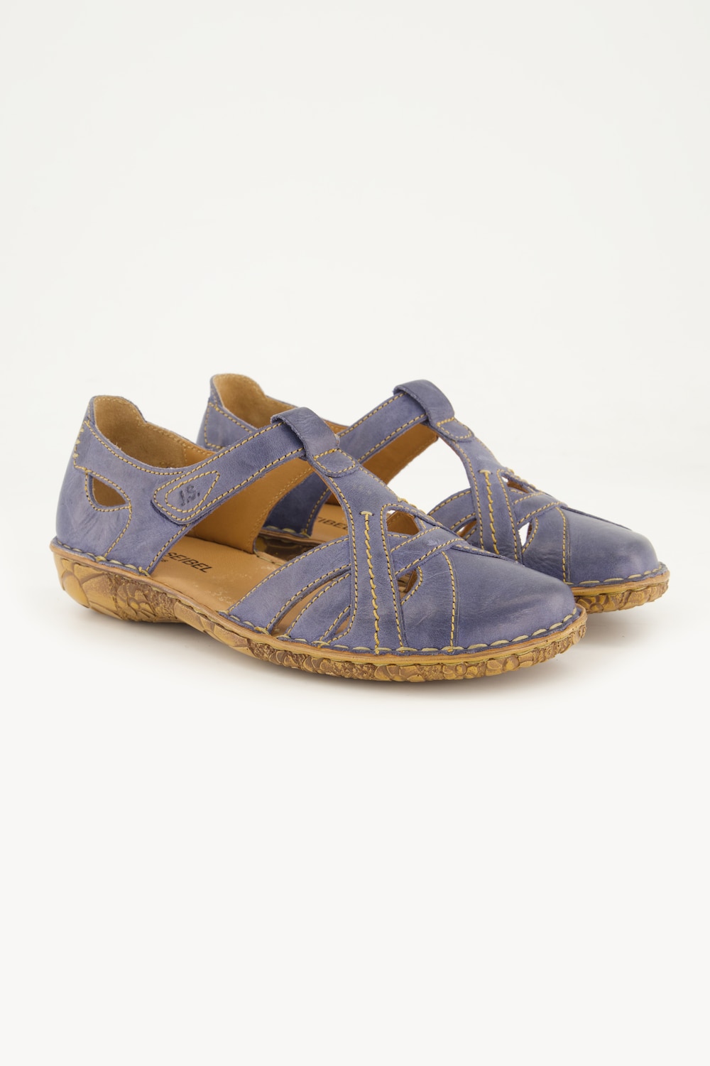 Josef Seibel Leder-Sandalen, Damen, blau, Größe: 42, Leder, Ulla Popken