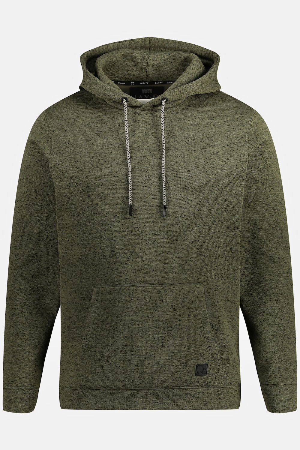 Grote Maten JAY-PI gebreid fleece hoodiemale, groen, Maat: 5XL, Polyester, JAY-PI