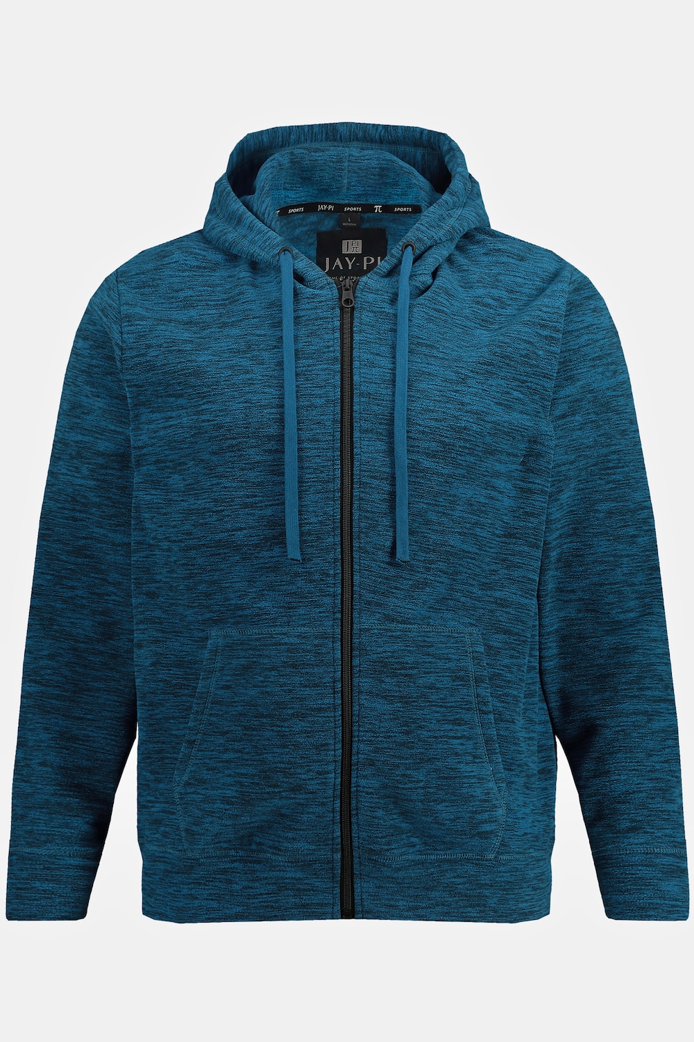 Grote Maten JAY-PI gebreid fleece hoodie-jackmale, blauw, Maat: 3XL, Polyester, JAY-PI