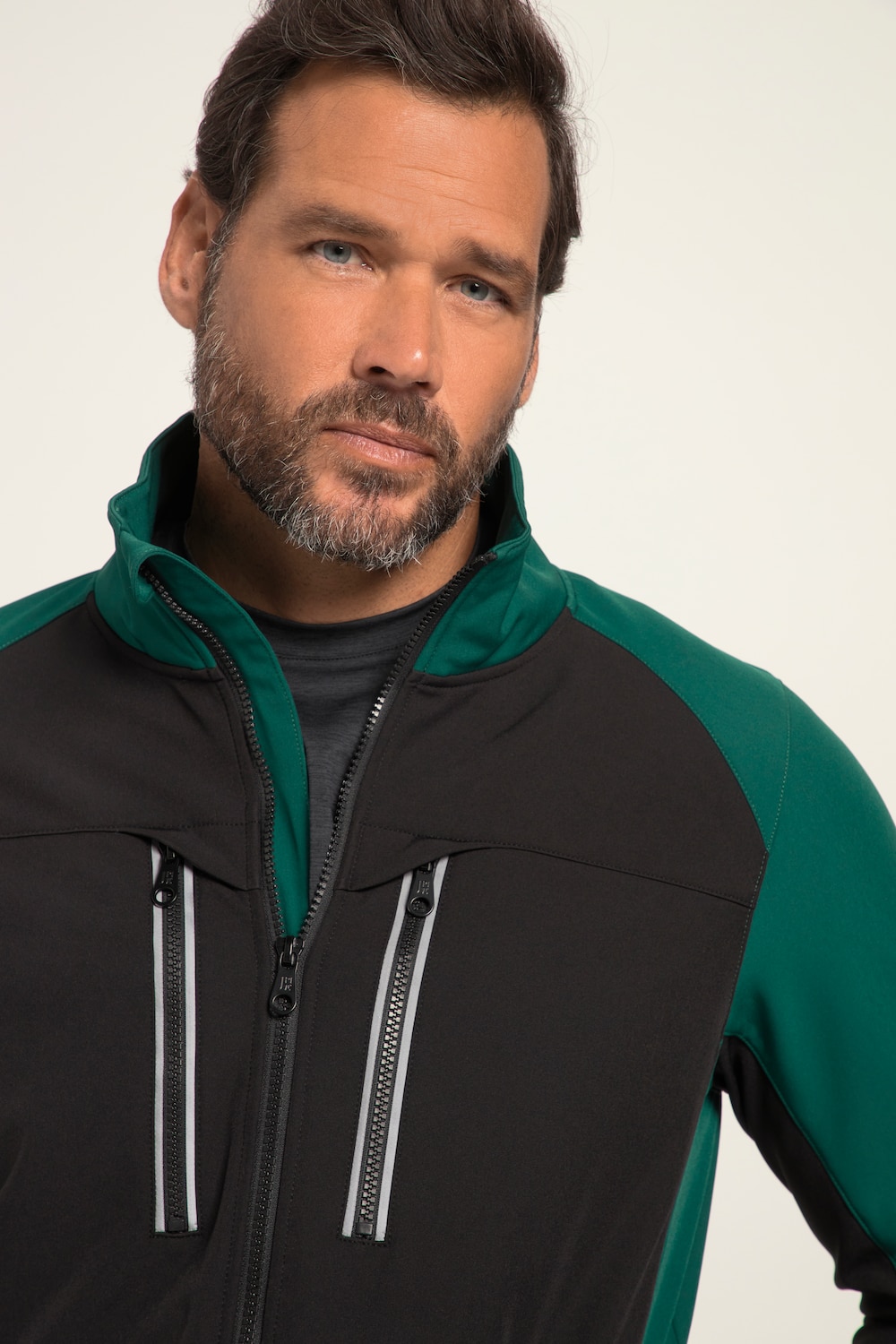Stora storlekar Softshelljacka FLEXNAMIC®, Her, grön, storlek: 4XL, Polyester/Elastan, JAY-PI
