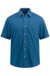 Košile, džínový vzhled, krátké rukávy, Kent límeček, Modern střih