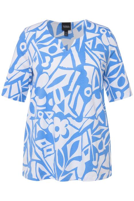 Tričko, A střih, tunikový výstřih, krátké rukávy