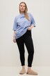 Piped Jersey Knit Elastic Waist Leggings
