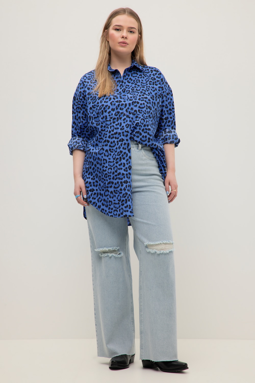 grandes tailles jean, femmes, bleu, taille: 54, coton, studio untold