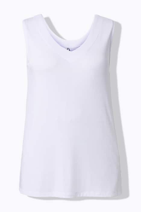 Slinky omkeerbare top, ronde hals/V-hals, mouwloos