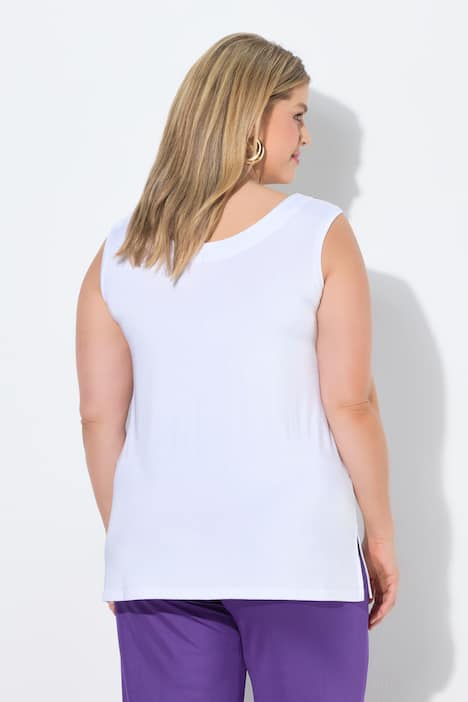 Slinky omkeerbare top, ronde hals/V-hals, mouwloos