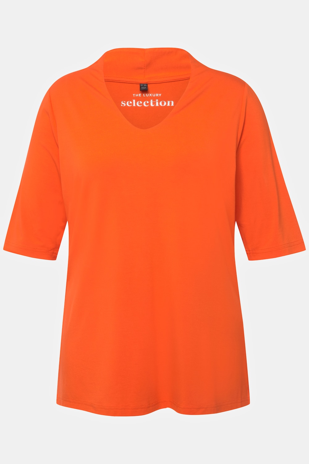 Stora storlekar T-shirt, Dam, orange, storlek: 46/48, Viskos, Ulla Popken