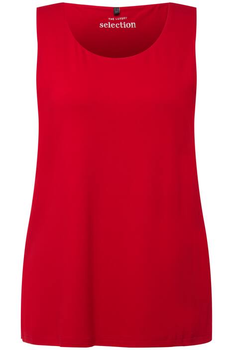 Top, kulatý výstřih, bez rukávů, postranní rozparky