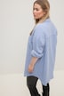 Hemdbluse, oversized, Stickerei, Hemdkragen, Langarm, Musselin