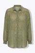 blouse, oversized, chiffon met dessin, overhemdkraag, lange mouwen