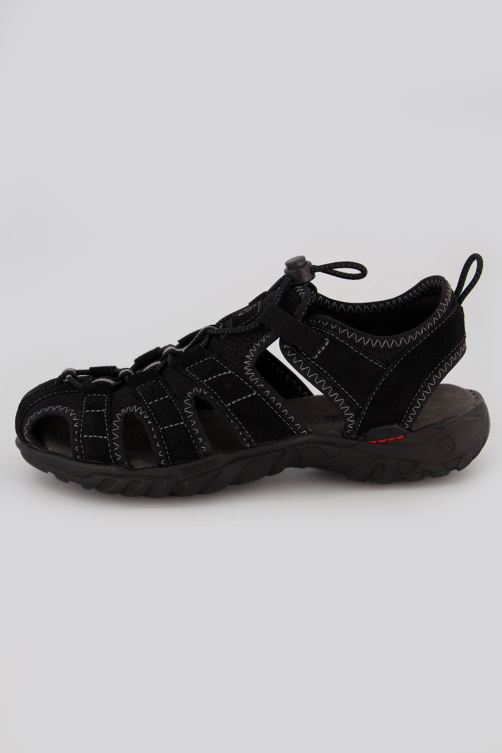 Herren-Sandale, Große Größen, Herren, schwarz, Größe: 44, Leder, JP1880