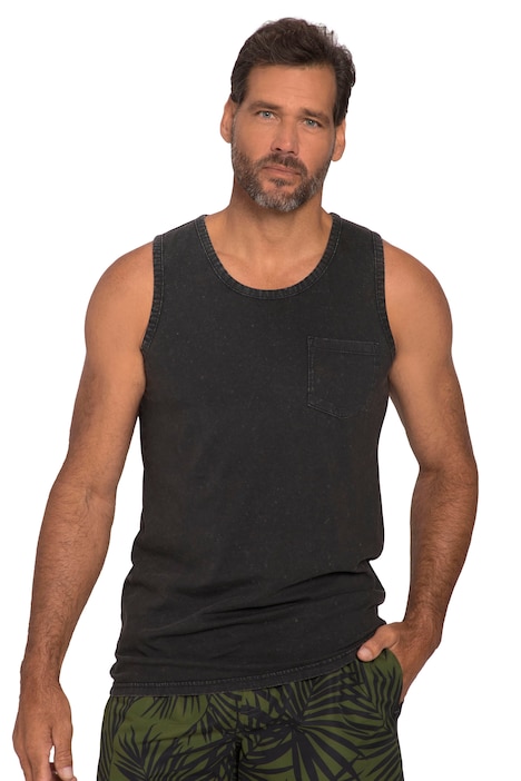 Tílko, barvené, kulatý výstřih, velký potisk