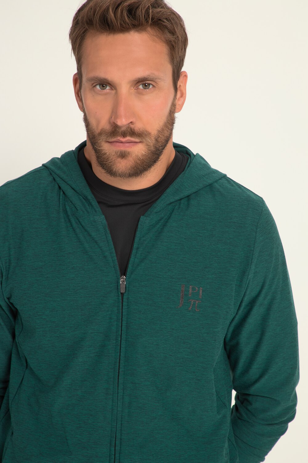 Stora storlekar Hoodiejacka FLEXNAMIC®, Her, grön, storlek: XL, Polyester/Elastan, JAY-PI