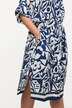midi jurk, gebloemde print, oversized, overhemdkraag, korte mouwen