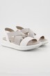 Sandały skórzane Remonte, elastyczne rzemyki, metaliczny efekt, tęgość H