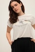 T-Shirt, Rundhals, Halbarm, Print, Melange