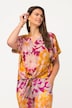 tuniek, bloemen, oversized, V-hals, korte mouwen