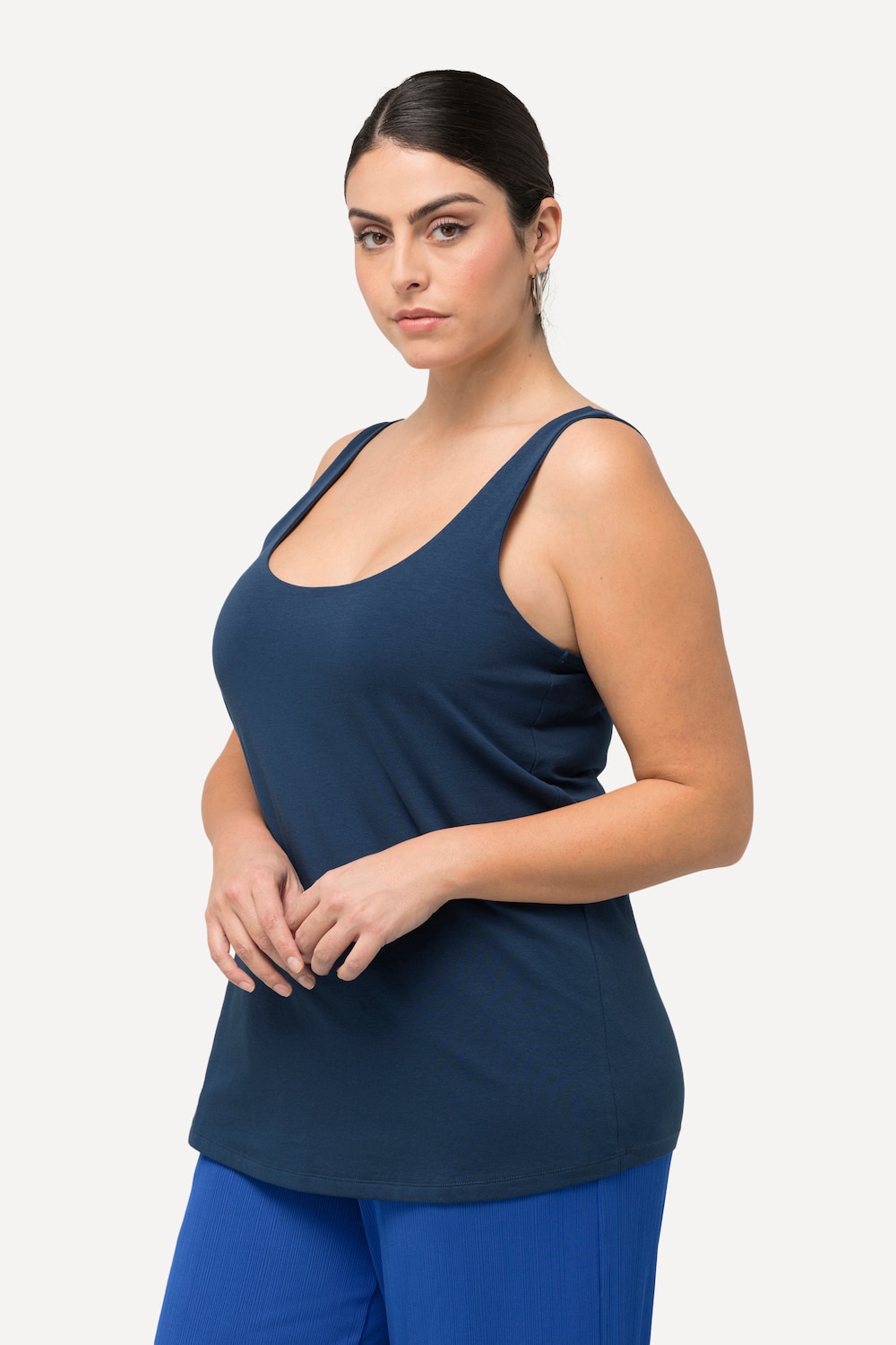 Thumbnail - Große Größen Top, Damen, blau, Größe: 58/60, Baumwolle, Ulla Popken