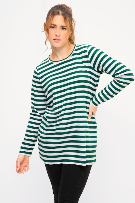 Stripe Cotton Stretch Long Sleeve Tee | T-Shirts | Knit Tops & Tees