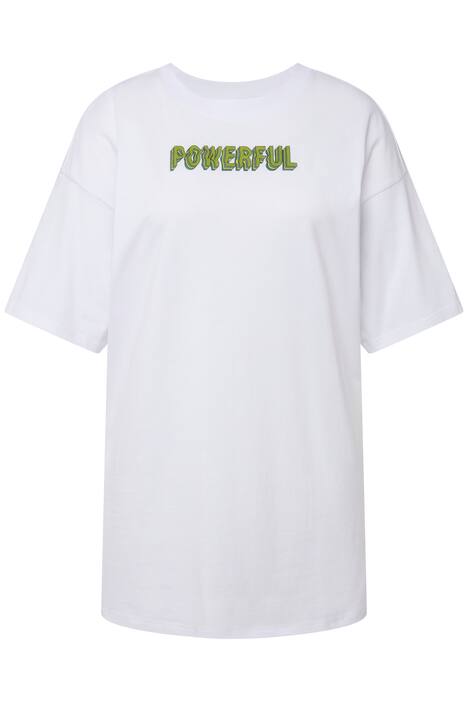 Tričko, oversize, potisk, kulatý výstřih, krátké rukávy