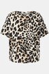 Leopard Print Oversized Cotton Short Sleeve Tee