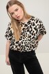 Leopard Print Oversized Cotton Short Sleeve Tee