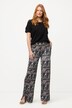 Mixed Print Leopard Graphic Stretch Knit Pants