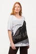 Beaded Mixed Pattern Leopard Graphic Tee