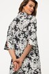 Iris Print 3/4 Sleeve Collared Tunic